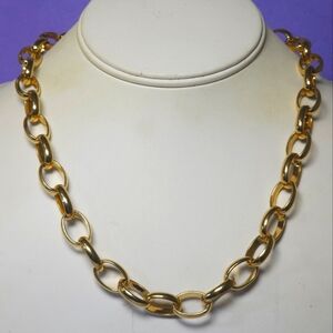 Anne Klein Classic Gold Tone Link Chain Necklace